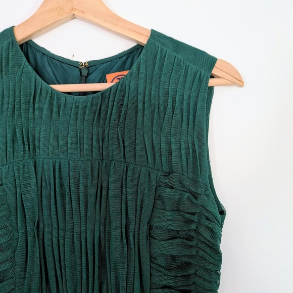 Tory Burch Emerald Green "Ethel" Dress Size 2 Cocktail Evening Wedding Guest - Picture 3 of 8
